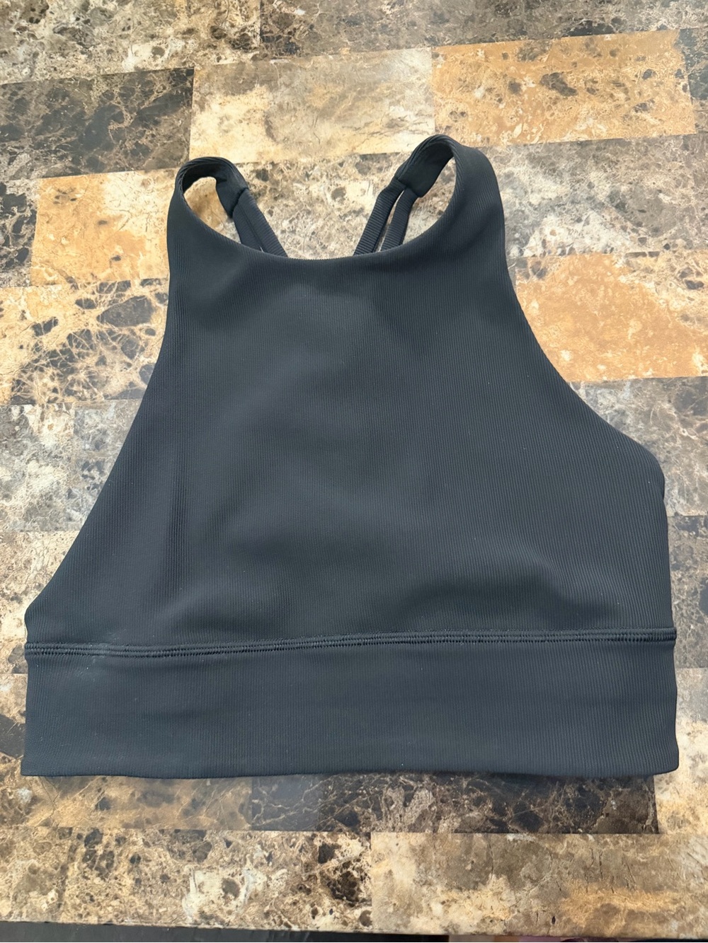 lululemon Halter Criss-Cross Longline Sports Bra – Black – Size 6